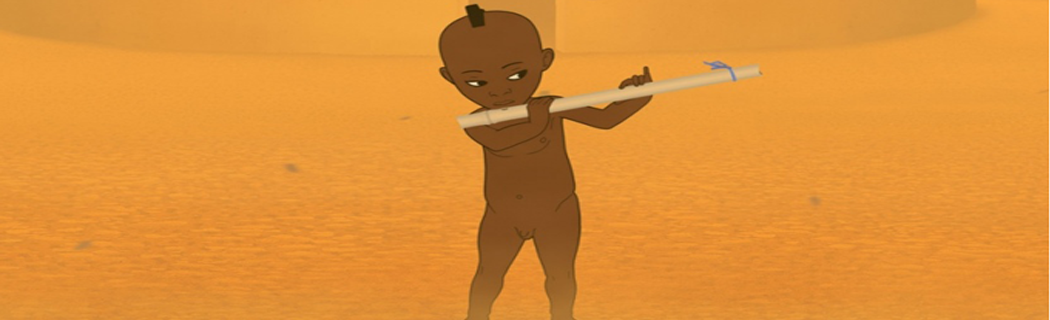 kirikou avec une flute